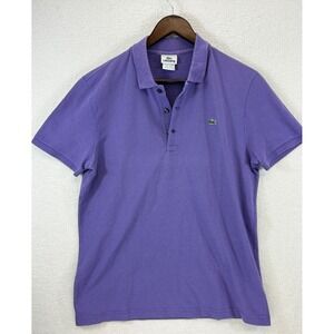 Lacoste Polo Shirt‎ Mens 5 Purple Classic Fit Crocodile Embroidered